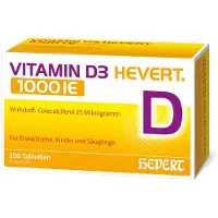 HEVERT Vitamin D3 1000 I.e. Tabletten 200 St