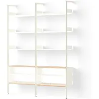&tradition - Rombe Konfiguration E Regal, Alabaster, Regalböden Stahl, pulverbeschichtet