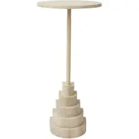 AYTM - Solum Beistelltisch Ø 32 x H 67 cm, sand / travertin