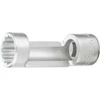 Hazet Stoßdämpfer-Steckschlüssel-Einsatz (Doppelsechskant) 2593-21 Vierkant hohl 12,5 mm (1/2 Zoll) Außen-Doppel-Sechskant Profil 21 mm