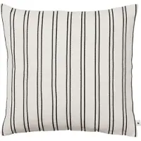 Ferm Living - Twill Kissen, 50 x 50 cm, off-white / schwarz