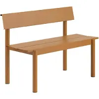 Muuto - Linear Steel Bank mit Rückenlehne, 110 cm, burnt orange