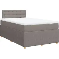 Syfax Boxspringbett mit Matratze Taupe 120x190 cm Stoff