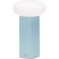 Hubsch LED-Akku-Tischlampe LOW, blau, Höhe 20 cm, Metall, Dimmer dimmbar, blau, für Wohn- / Esszimmer, Metall, Modern