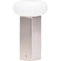 Hubsch - Low Tragbare Lampe - Nickel - 12x12xh20cm