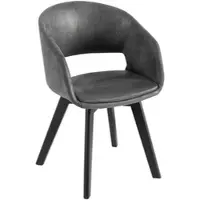 Riess Design Stuhl NORDIC STAR antik grau Holzbeine Esszimmerstuhl Essstuhl