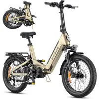 ENGWE L20 3.0 Pro Elektrisches Klapfahrrad - 20 Zoll - 250W Mittelmotor - 7 Gänge - 160 km Reichweite - Hydraulische Scheibenbremsen - Champagner