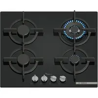 Bosch Serie 6 PPH6A6I10, Schwarz, Integriert, 60 cm, Gaskochfeld, Gehärtetes Glas, 4 Zone(n)