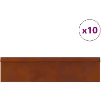 vidaXL Schneckenzauns 16 Stk. 100 x 3,5 x 25 cm Wetterfeststahl Rostig