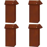 vidaXL Schneckenzauns 20 Stk. 100 x 3,5 x 25 cm Wetterfeststahl Rostig