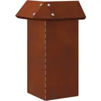 vidaXL Schneckenzaun 13,5 x 13,5 x 25 cm Wetterfeststahl Rostoptik