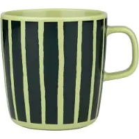 Marimekko - Oiva Piccolo Becher mit Henkel, 400 ml, pear / dark green