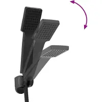 vidaXL Duschkopfset Schwarz G 1/2 Zoll