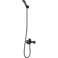 vidaXL Duschkopfset Schwarz G 1/2 Zoll