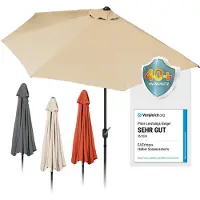 DS Produkte EASYmaxx Sonnenschirm halbrund beige mit UV-Schutz