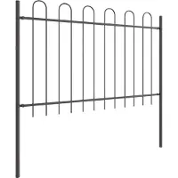 vidaXL Gartenzaun BOXTEL 3 pcs 5,1 x 0,8 m Pulverbeschichteter Stahl