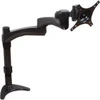 B-Tech BT7373/GB Premium Schreibtischhalterung (75 x 75mm, 100 x 100mm, Displaygröße bis zu 61 cm (24 Zoll), Belastbarkeit 9kg) schwarz