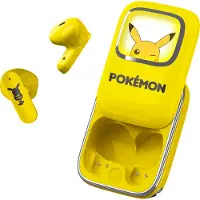 OTL TECHNOLOGIES Pokemon, Bluetooth 5.3 In‑Ear TWS Kopfhörer mit Pikachu‑Anhänger & Case, Gelb