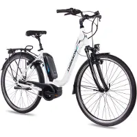 Chrisson 28 Zoll E-Citybike Damenrad E-CASSIOPEA 7 Gang Shimano Nexus weiß matt BOSCH Active Line Powerpack 400