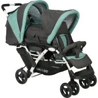 Chic 4 Baby Geschwisterwagen "Duo" mit feststellbaren Doppelschwenk-Vorderrädern