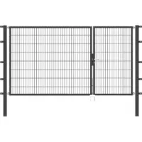 Alberts Doppeltor Flexo mit Zubehör, zum Einbetonieren, anthrazit, Breite 300 cm (100 cm + 200 cm), Höhe 160 cm