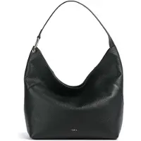 Furla Elegante Schwarze Schultertasche mit Handyfach und Magnetverschluss