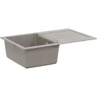 vidaXL Waschbecken Grau 780 x 500 mm 80% Quarz und 20% Harz