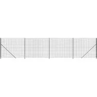 vidaXL Maschendrahtzaun mit Bodenflansch Anthrazit 2,2x10 m