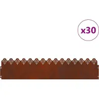 vidaXL Rasenkanten 30 stk. 103 x 0,05 x 22 cm Wetterfeststahl