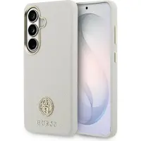 GUESS - Rhinestone Round Logo MagSafe (GUHMS26MPGCRMDEE) - Samsung Galaxy S26 Plus - Beige