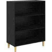 vidaXL Sideboard Schwarz Eichen-Optik 69,5 x 32,5 x 90 cm