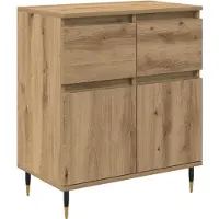 vidaXL Sideboard Artisan-Eiche 60 x 35 x 70 cm Verbundholz und Eisen