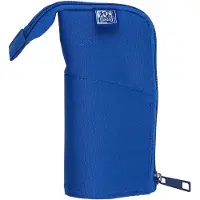 Oxford Federmäppchen Stand-Up Stiftehalter mit Reißverschluss Stifte-Tasche Blau