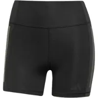Adidas Tight Optime 3-Streifen kurze (Länge 5 Zoll) - 1/4 Tights Damen schwarz/grau schwarz/grau S