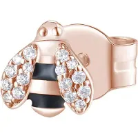 Rosato Bronze single earrings with zircons Storie beehive RZO050