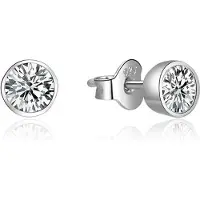 Beneto Silver earrings with crystal AGUP1962 (L)