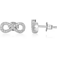 Beneto Silver Infinity Earrings AGUP1192 (L)