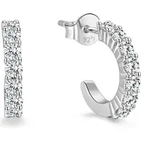 Beneto Round silver earrings AGUP1169