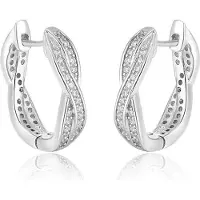 Beneto Round silver earrings AGU1201 (L)