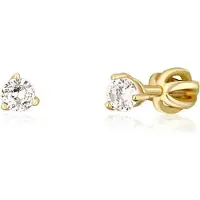 JVD Charming gold-plated stud earrings with zircons SVLE1501XH2GO - Diameter: 0.6 cm