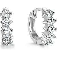 Beneto Round silver earrings AGUC2235 (L)