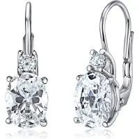 Silvego Silver earrings with clear zircons Sierra SILVEGOB31811C