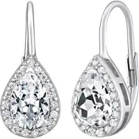 Silvego Silver ORIANNA drop earrings with zircons LPS0341SR