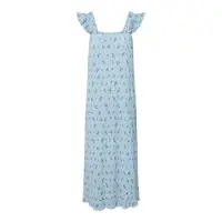 Pieces Pcflora Volant Träger Maxikleid | Blau | S