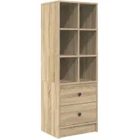 vidaXL Highboard mit Schubladen Sonoma-Eiche 45,5 x 34 x 127 cm
