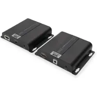 Digitus 4K HDMI Extender über CAT/IP (Set), PoE, 3840 x 2160 Pixel, AV-Sender & -Empfänger, 120 m, Kabelgebunden, Schwarz