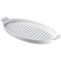 Westmark Spargelplatte m. Bodenrillen, 39.5x20x4 cm, Porzellan
