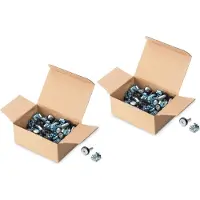Digitus M6 Installationsschrauben-Set, 100 Stück 100x silberne Schrauben, Muttern u. Scheiben