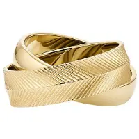 Fossil Ring Harlow Ring Linear Texture JF04806710 Goldfarben