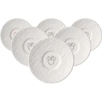 Villeroy & Boch Espresso-Untertasse Manufacture Rock Mickey Mouse Blanc Ø12 (6er Set)